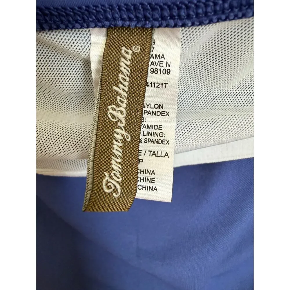 Tommy Bahama Blue Ruched Tankini Swim Top‎ Size XS